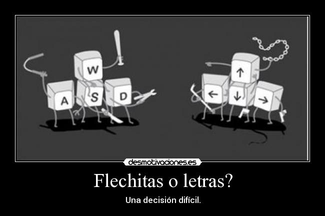 Flechitas o letras? -