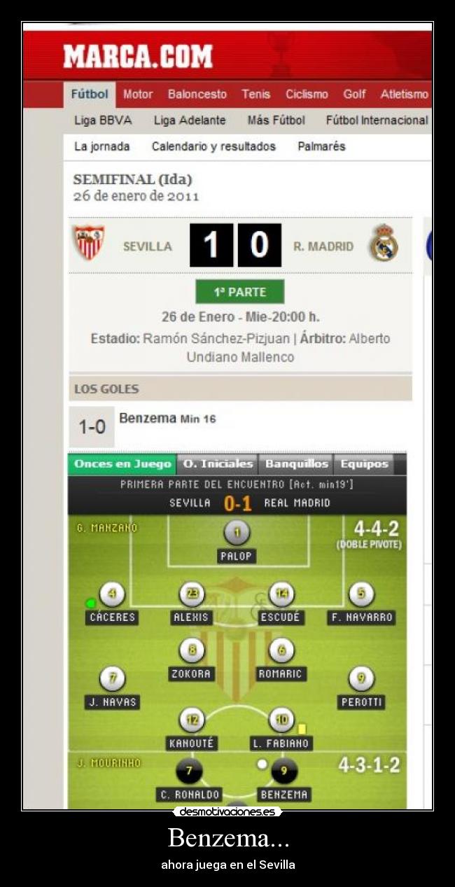 Benzema... - ahora juega en el Sevilla