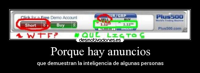 Porque hay anuncios - que demuestran la inteligencia de algunas personas