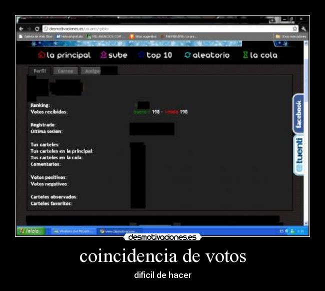 coincidencia de votos - dificil de hacer