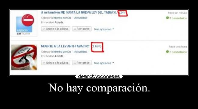 No hay comparación. - 