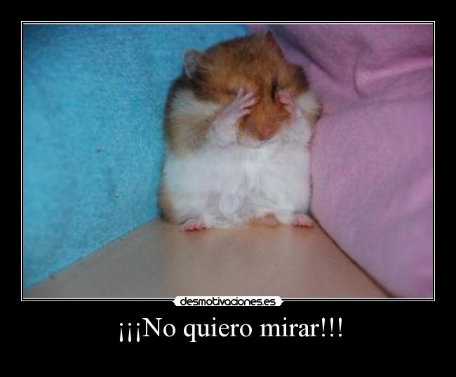 ¡¡¡No quiero mirar!!! -