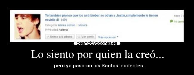 Lo siento por quien la creó... - 