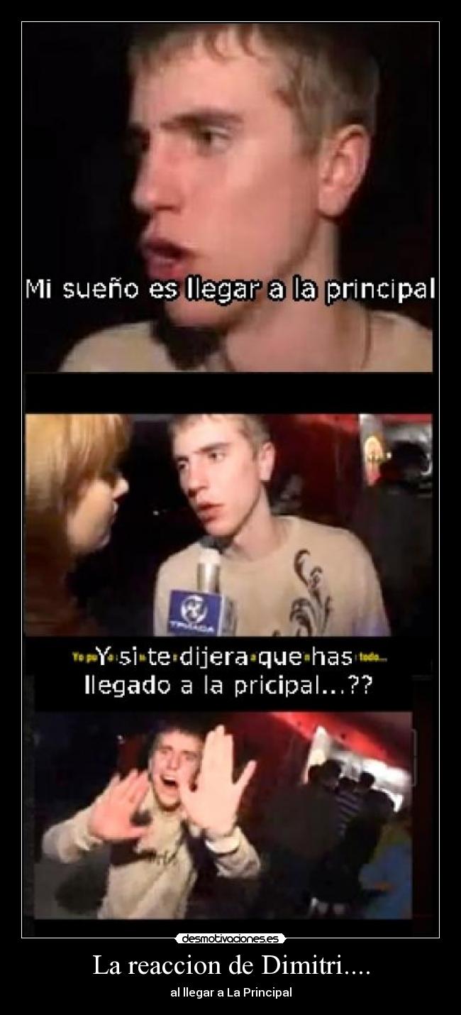 La reaccion de Dimitri.... -