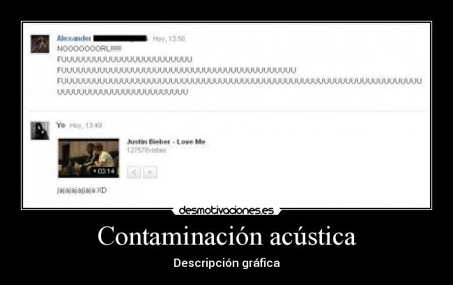 Contaminación acústica - Descripción gráfica