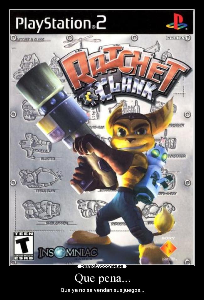 Que pena... - Que ya no se vendan sus juegos...