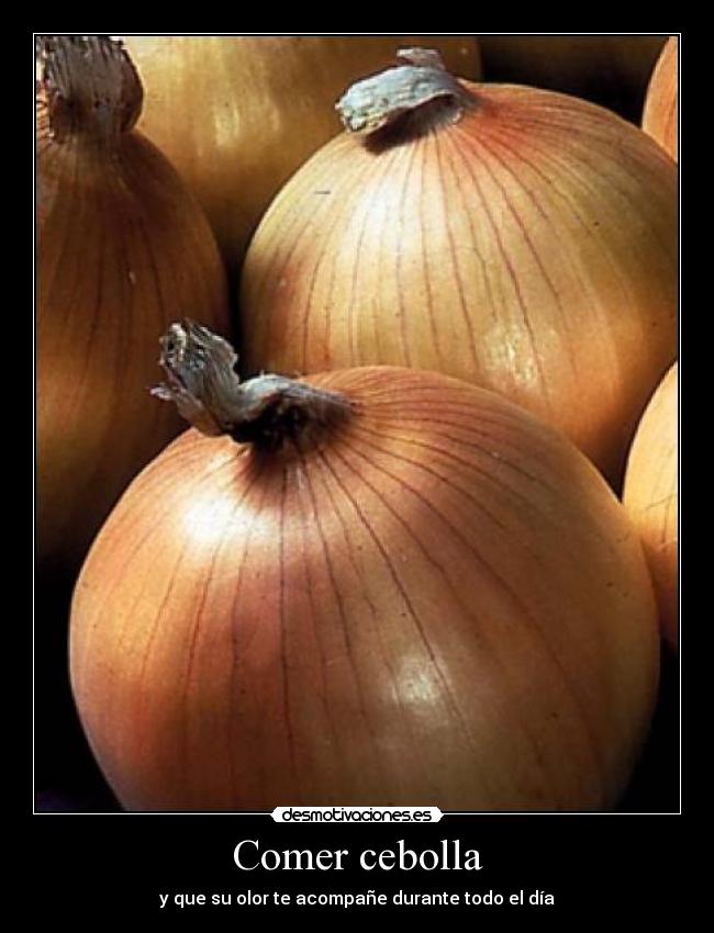 Comer cebolla - y que su olor te acompañe durante todo el día