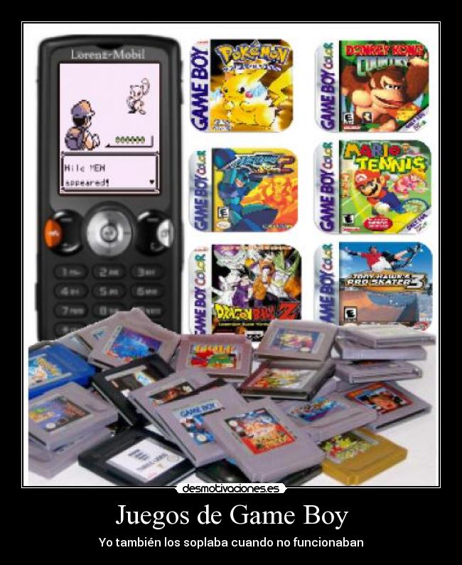 Juegos de Game Boy - Yo también los soplaba cuando no funcionaban