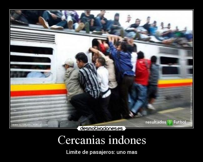 Cercanias indones - Limite de pasajeros: uno mas