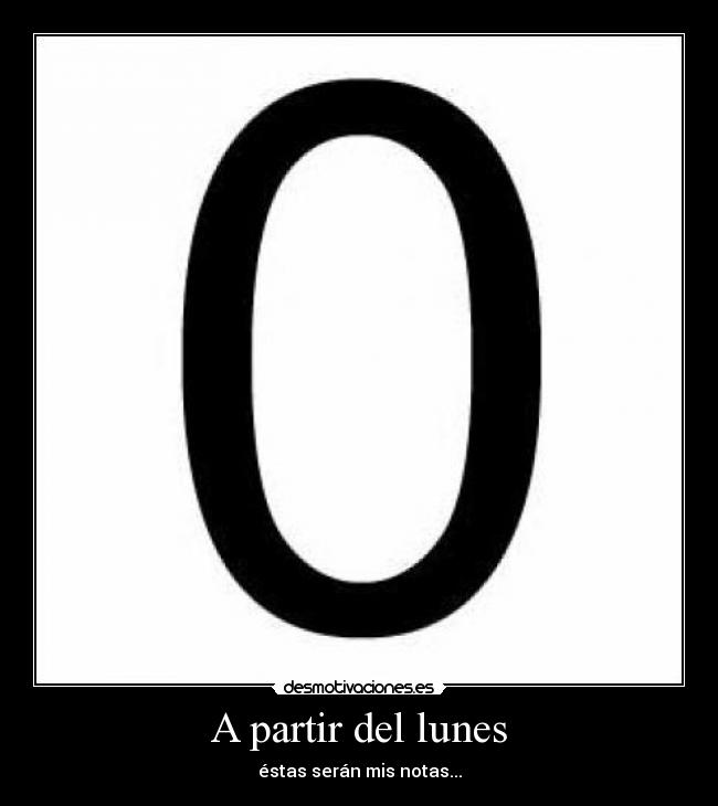 carteles cero notas lunes diciembre desmotivaciones