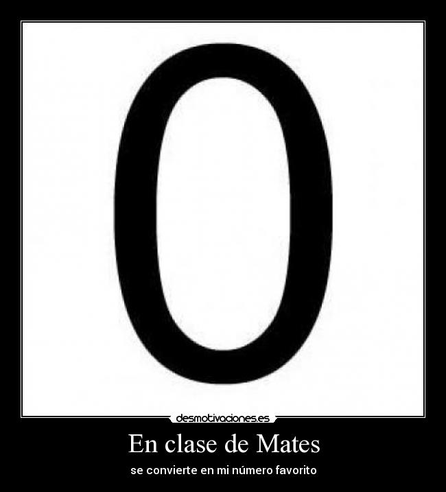 En clase de Mates - se convierte en mi número favorito