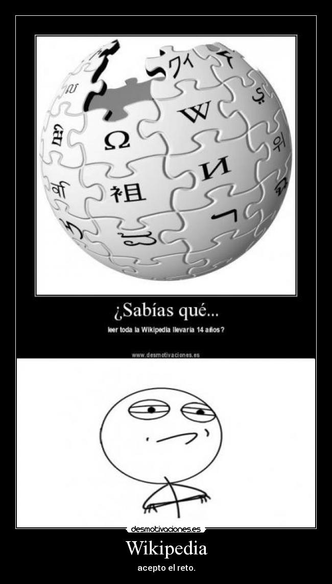 Wikipedia - acepto el reto.