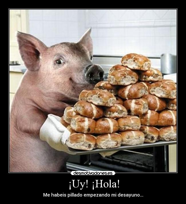 ¡Uy! ¡Hola! - Me habeis pillado empezando mi desayuno...