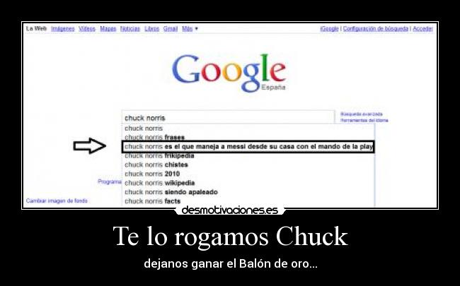 Te lo rogamos Chuck -