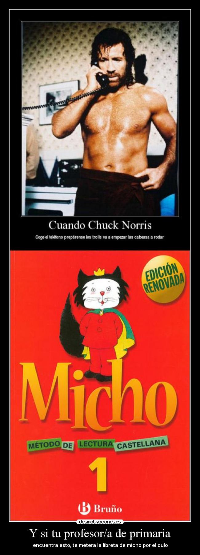 Y si tu profesor/a de primaria - encuentra esto, te metera la libreta de micho por el culo