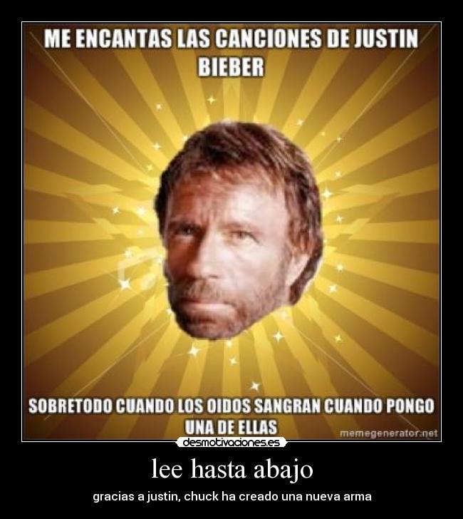 lee hasta abajo - gracias a justin, chuck ha creado una nueva arma