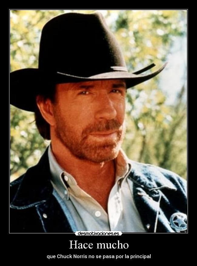 Hace mucho - que Chuck Norris no se pasa por la principal