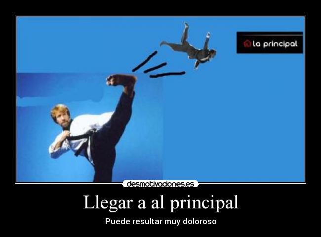 Llegar a al principal - Puede resultar muy doloroso