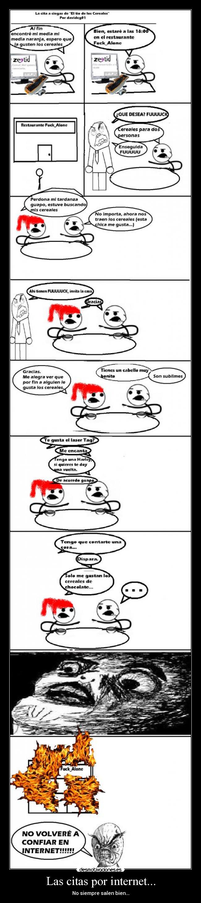 Las citas por internet... - No siempre salen bien...