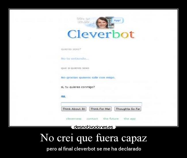 No crei que fuera capaz - 