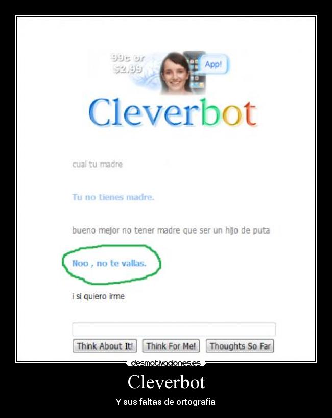 Cleverbot - Y sus faltas de ortografia