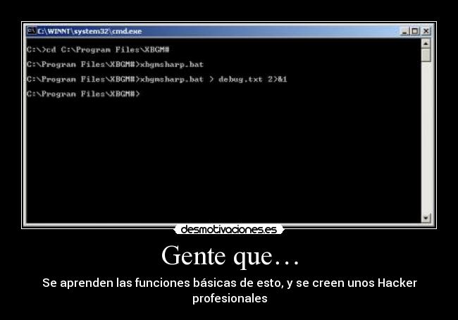 carteles cmd hacker hack desmotivaciones desmotivaciones