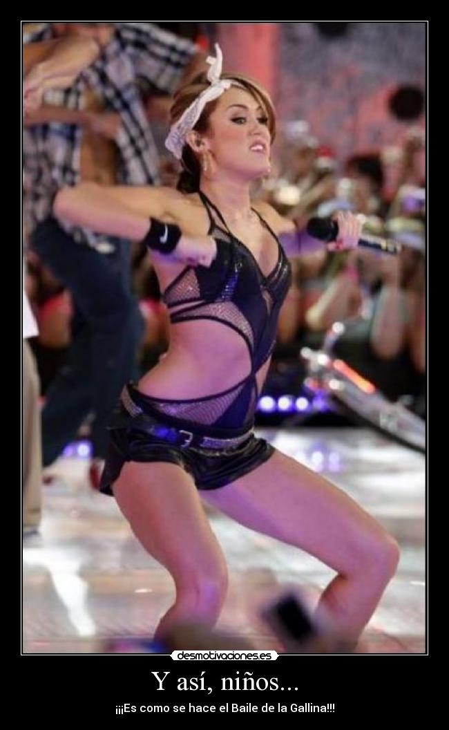 carteles baile gallina miley cyrus desmotivaciones