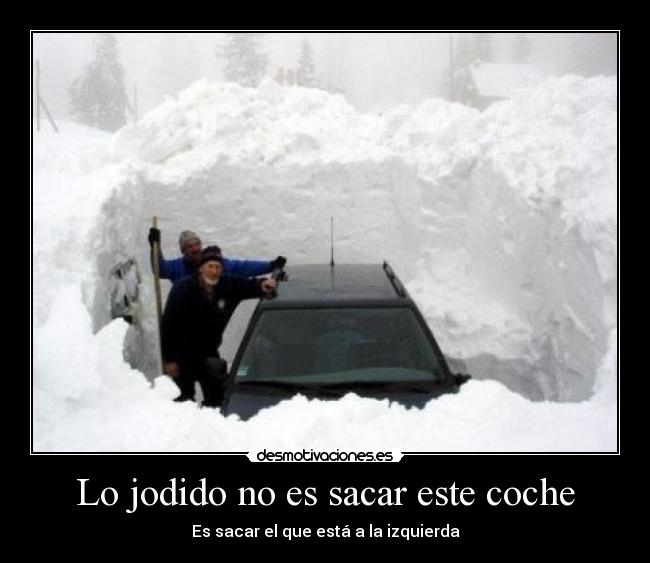Lo jodido no es sacar este coche - 