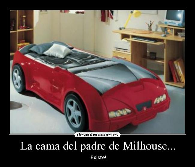 La cama del padre de Milhouse... - ¡Existe!