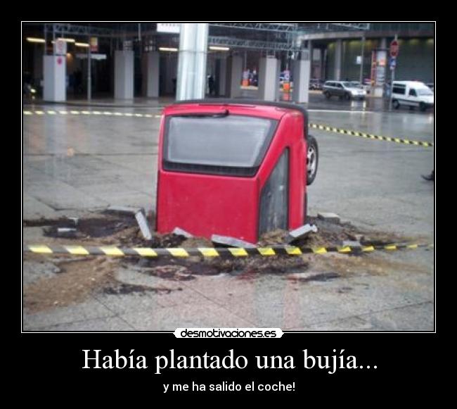 Había plantado una bujía... -