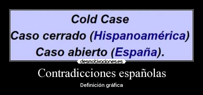 Contradicciones españolas - 