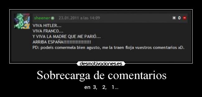 Sobrecarga de comentarios -