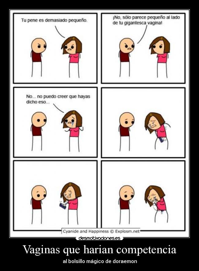 carteles vaginas que harian competencia bolsillo magico doraemon desmotivaciones