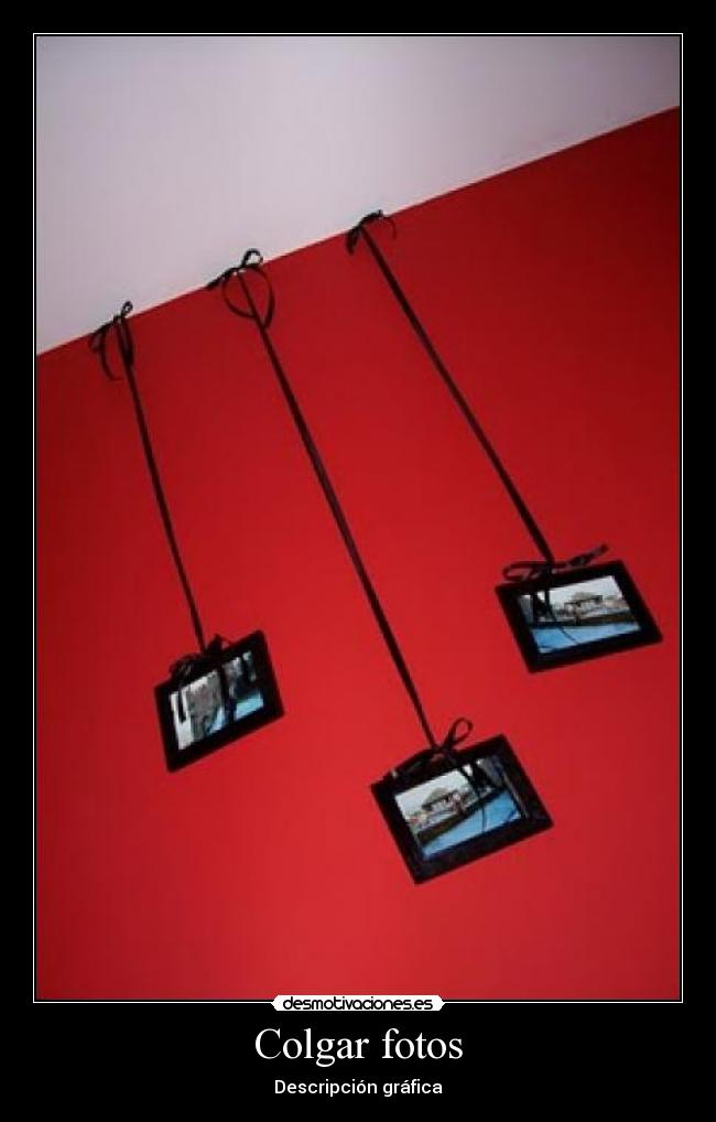 Colgar fotos - Descripción gráfica