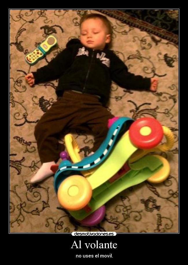 Al volante - no uses el movil.
