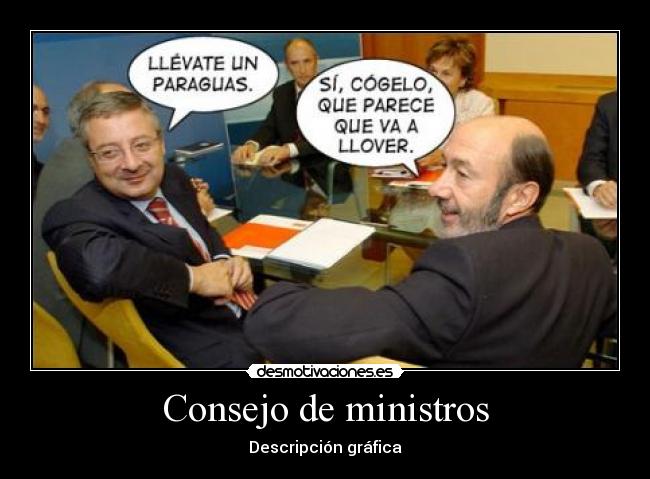 Consejo de ministros - Descripción gráfica