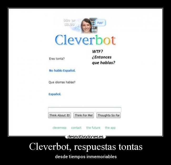Cleverbot, respuestas tontas -