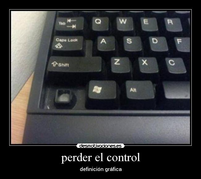 perder el control - definición gráfica