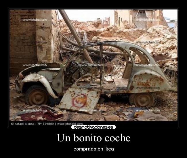 Un bonito coche - comprado en ikea