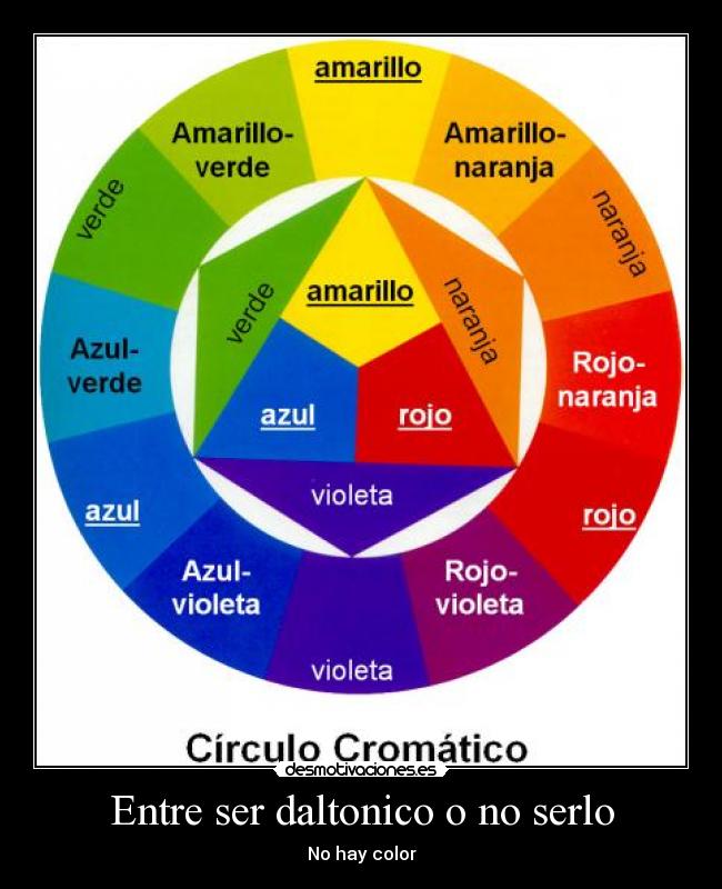 Entre ser daltonico o no serlo - No hay color