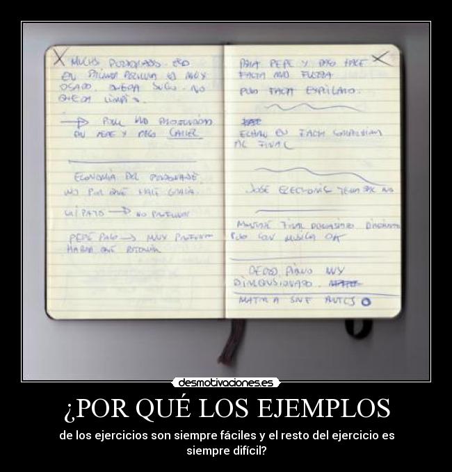 ¿POR QUÉ LOS EJEMPLOS - 