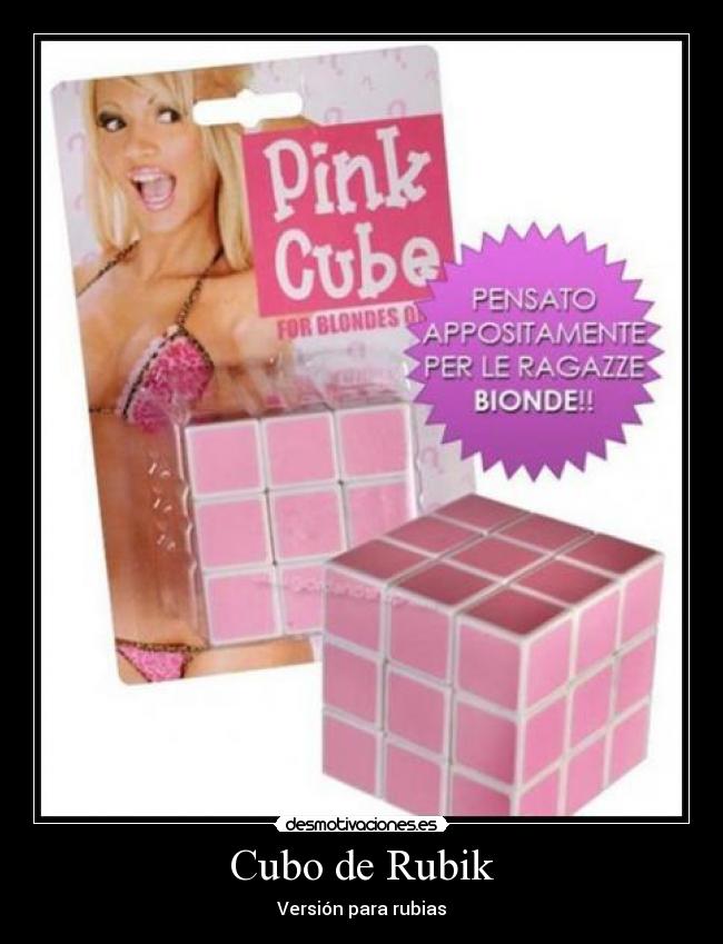 Cubo de Rubik - Versión para rubias