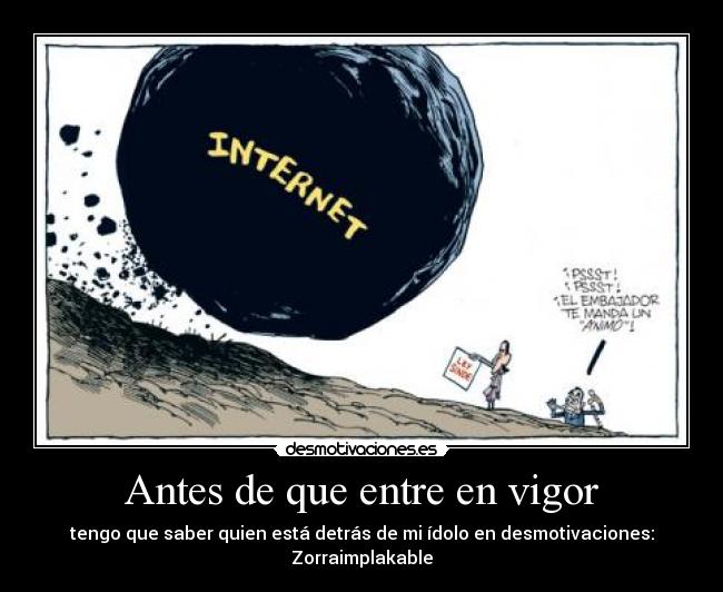 Antes de que entre en vigor -