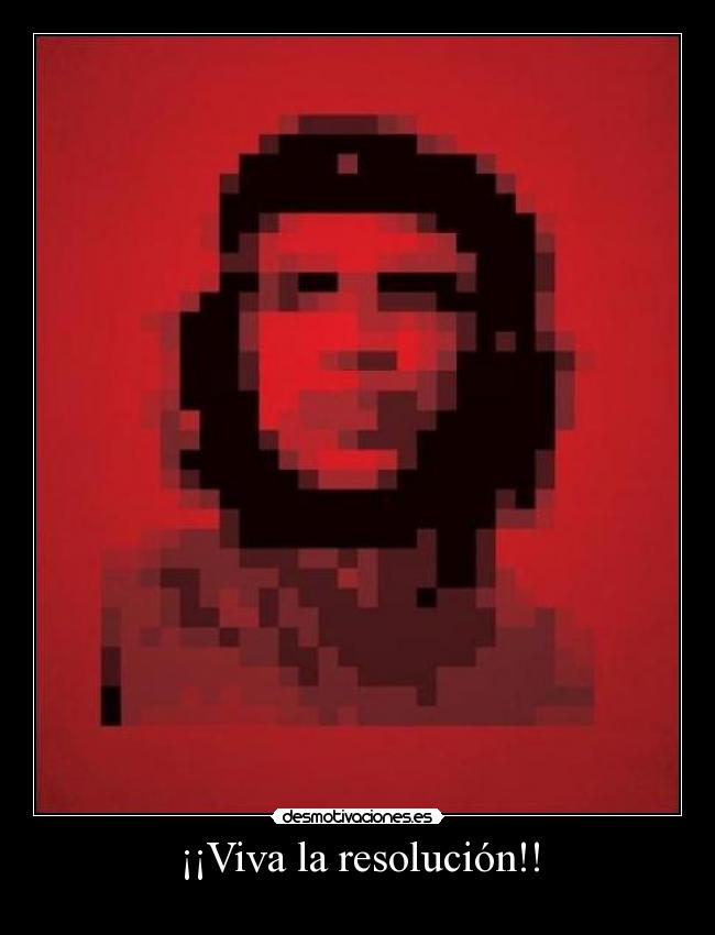 carteles resolucion che guevara pixel viva revolucion desmotivaciones