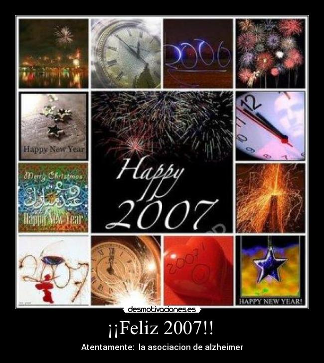 ¡¡Feliz 2007!! - Atentamente: la asociacion de alzheimer