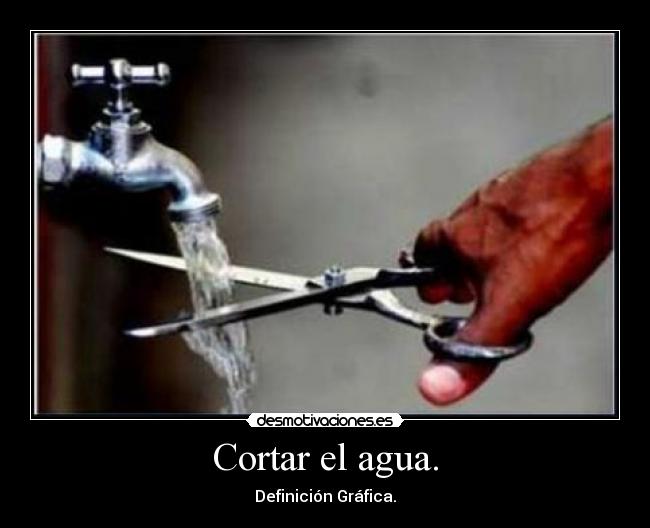 Cortar el agua. - Definición Gráfica.