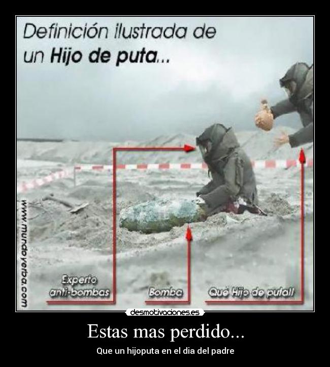 Estas mas perdido... -