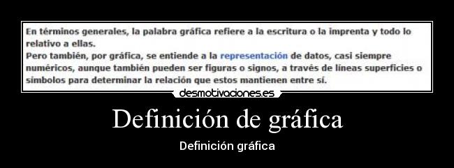 Definición de gráfica - Definición gráfica
