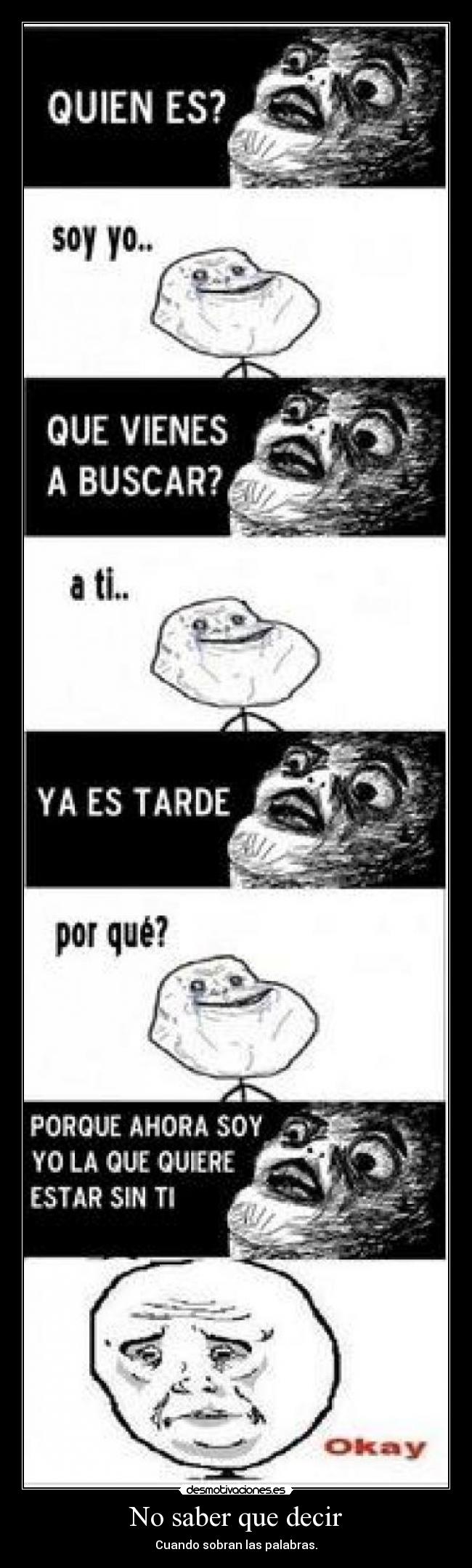 No saber que decir - 