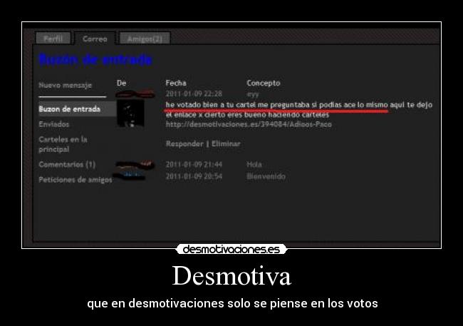 Desmotiva - que en desmotivaciones solo se piense en los votos